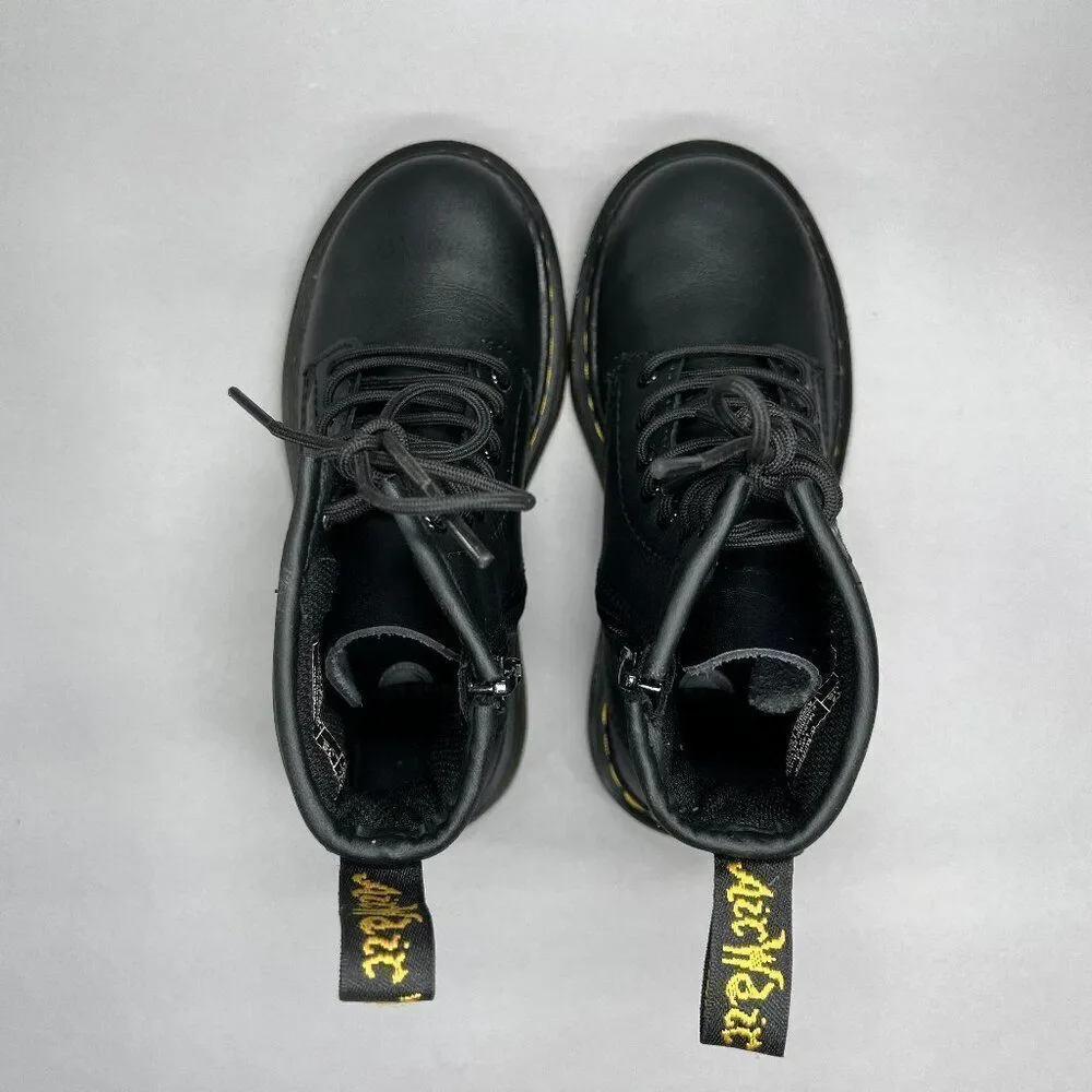 Dr. Martens Boots‎ Boy's Size 12 1460 Softy T Black Leather Lace Up Combat Boots